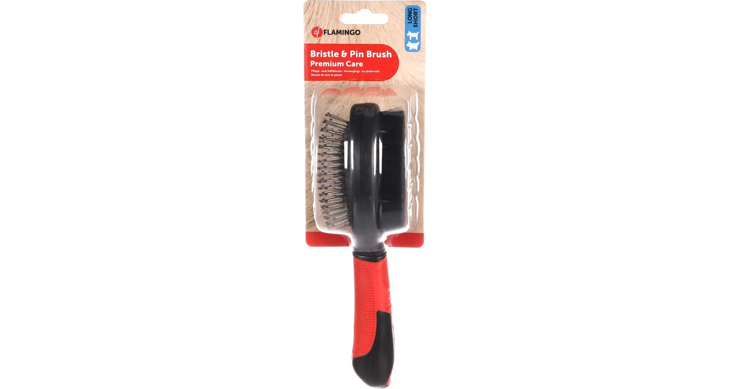 BRISTLE &PIN BRUSH+HANDLE LARGE