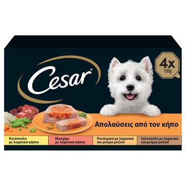 Cesar Πολυσυσκευασία Κοτόπουλο/Μοσχάρι/Πουλερικά/Γαλοπούλα 4x150G