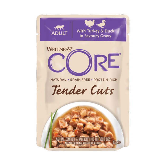 WELLNESS CORE FAKELAKI GTAS TENDER FILLETS TURKEY & DUCK 85gr