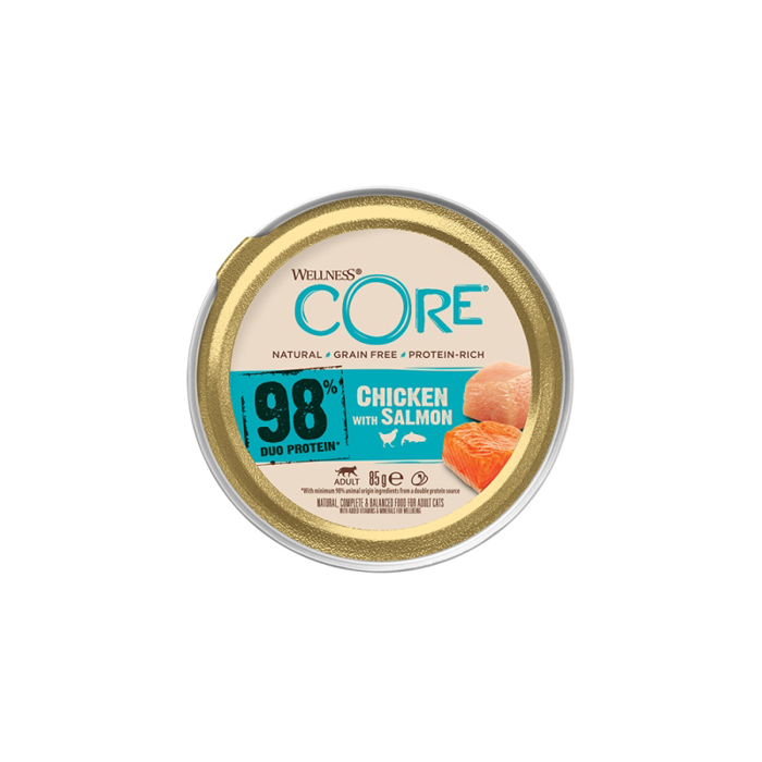 WELLNESS CORE KONSERBA GTAS 98 CHICKEN/SALMON 85gr