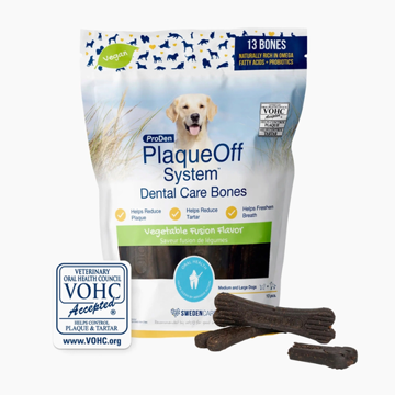 PlaqueOff Dental Care Bones – Οδοντικά Σνακ Σκύλου Λαχανικών 13τμχ (485gr)
