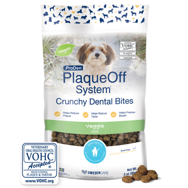 PlaqueOff Crunchy Dental Bites – Τραγανές Λιχουδιές Σκύλου Λαχανικών 60g