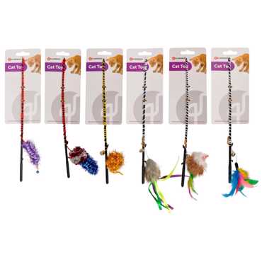 FLAMINGO ΠΑΙΧΝΙΔΙ ΓΑΤΑΣ STICK 30CM ME ΚΟΥΔΟΥΝΑΚΙ