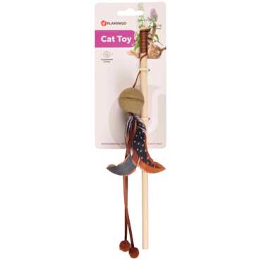 FLAMINGO ΠΑΙΧΝΙΔΙ ΓΑΤΑΣ STICK ΜΕ CATNIP BALL 28CM