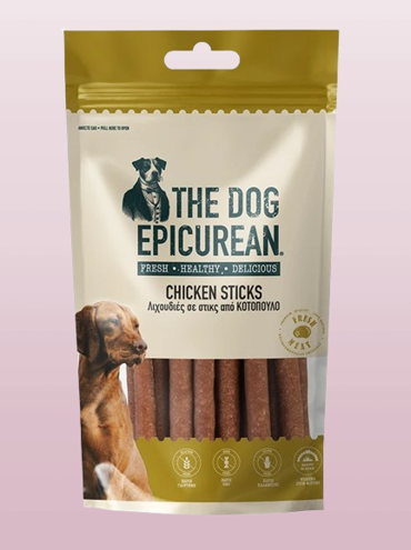 Doca Epicurean Sticks Λιχουδιές σε Stick Σκύλου χωρίς Σιτηρά & Γλουτένη με Κοτόπουλο 100gr