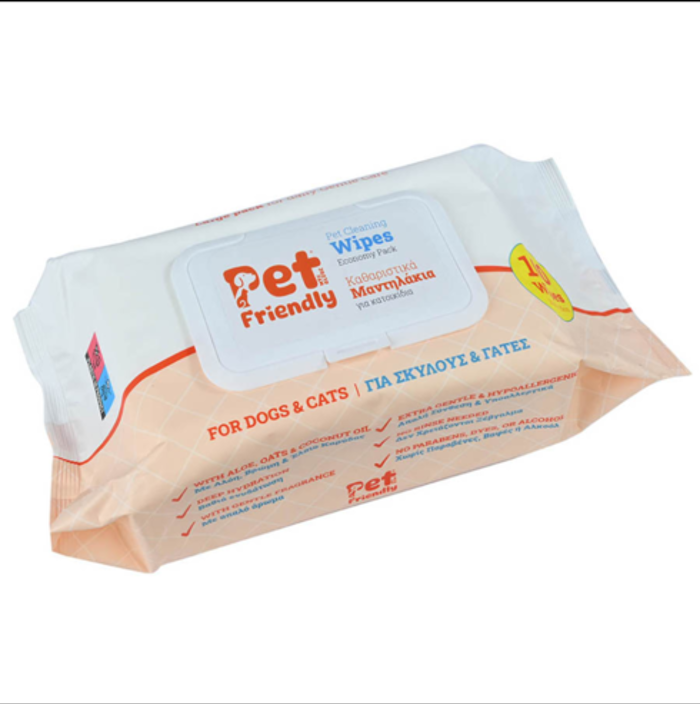 Pet Friendly uga Mantilakia Katharismou ga Skulous & Gtes 100 wipes