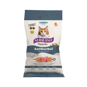 Λιχουδιές Serrano για γάτες Anti-Hairball με Σολομό και Τόνο 50gr