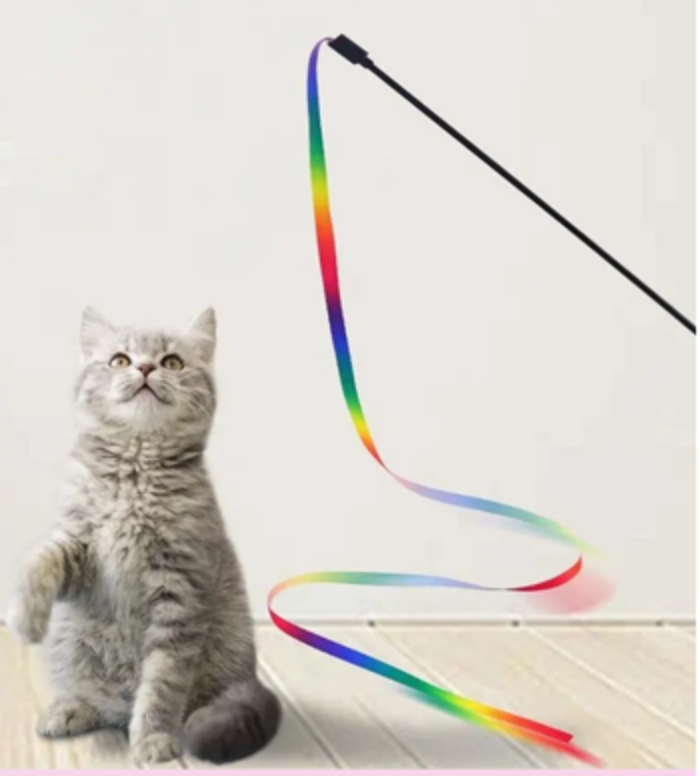 Paixnidi Gtas Cat Teaser me Poluxromi Saten Kordela