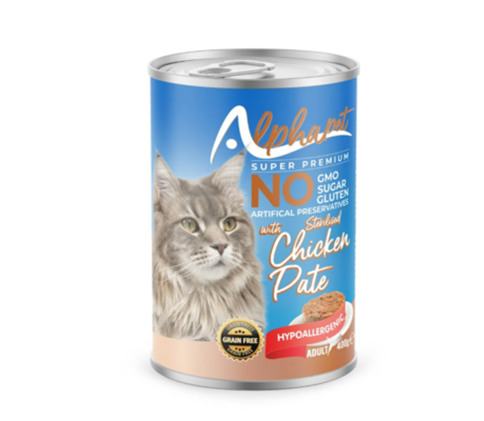 Alphapet Super Premium Pate 400gr ga Steiromenes Gtes me Kotopoulo