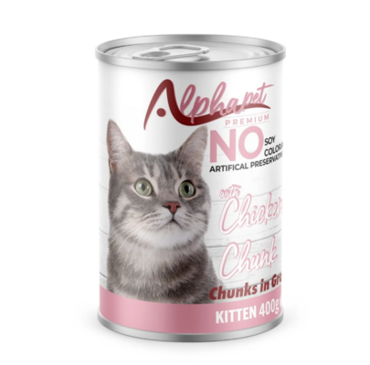 Alphapet Premium Kitten Κονσέρβα Γάτας με Κοτόπουλο σε Κομματάκια 400g