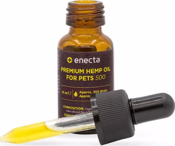 Enecta CBD Oil 5% Sumpliroma Diatrofis Skulou me Elaio Kannabis 500mg 10ml