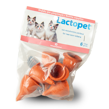 Tafarm Lactopet Θηλές για Μπιμπερό Νεογέννητων Γατιών (6 τεμ.)