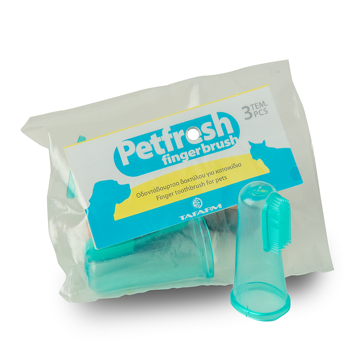 Tafarm Petfresh Finger Brush Odontobourtsa Daktulou ga Katoikidia (3 Temaxia)