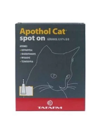 Apothol Cat Spot-On Αμπούλα Γάτας Για Ψύλλου, Τσιμπούρια & Σκνίπες