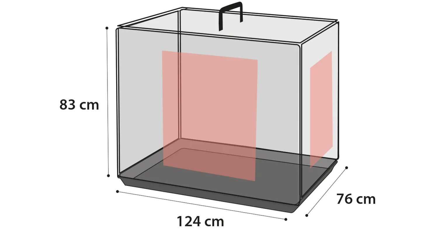 WIRE CAGE MEZO BLACK 76*126*83CM XXL