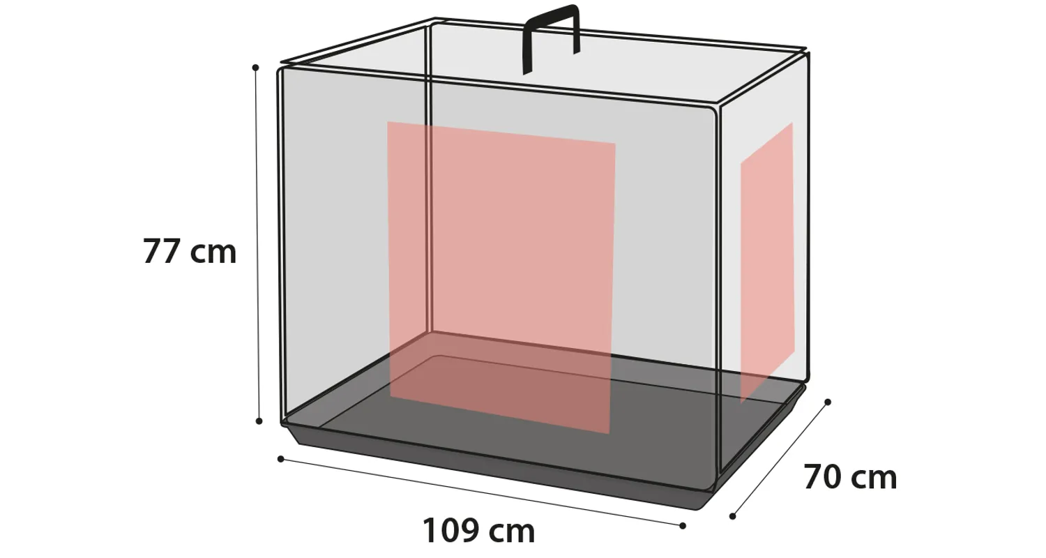 WIRE CAGE MEZO BLACK 70*107*77CM XL