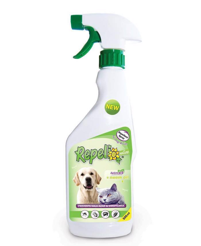 Repeli Spray Antiparasitiko Apothitiko Skulou & Gtas me Ekxulisma apo Neem 500ml