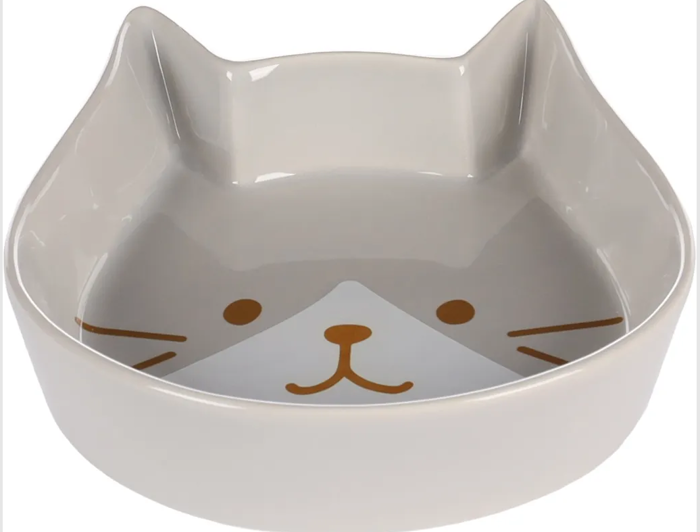 FEEDING&DRINKING BOWL CAT CERAMIC GREY 250ML