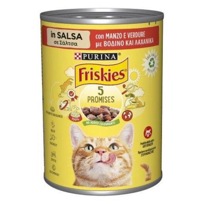 Friskies Kommatakia Bodino & Laxanika  se saltsa 400g
