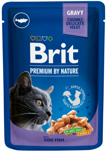 Brit Premium® Cat Pouches Cod Fish 100gr