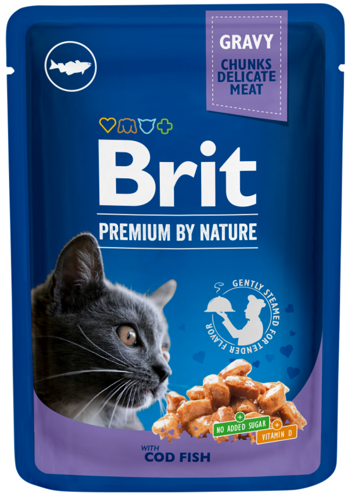 Brit Premium® Cat Pouches Cod Fish 100gr