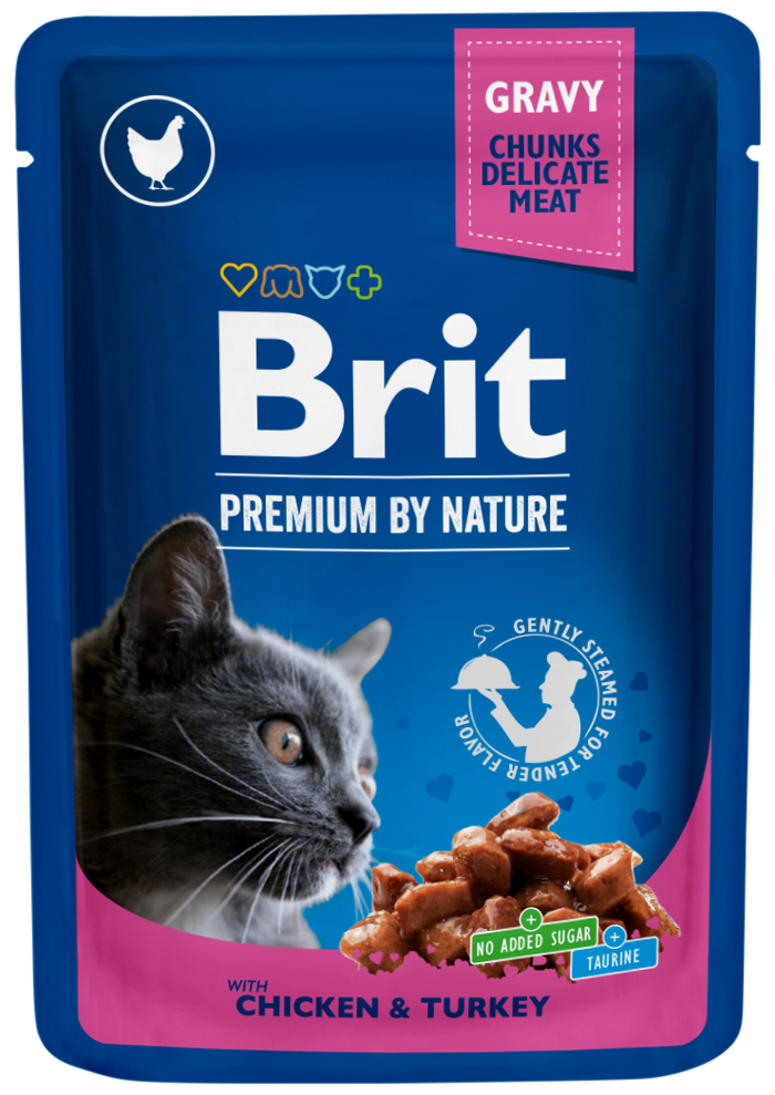 Brit Premium® Cat Pouches Chicken & Turkey 100gr