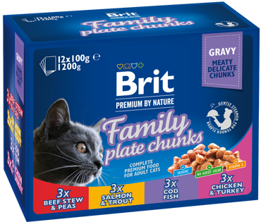 Brit Premium® Cat Pouches Family 12x100gr