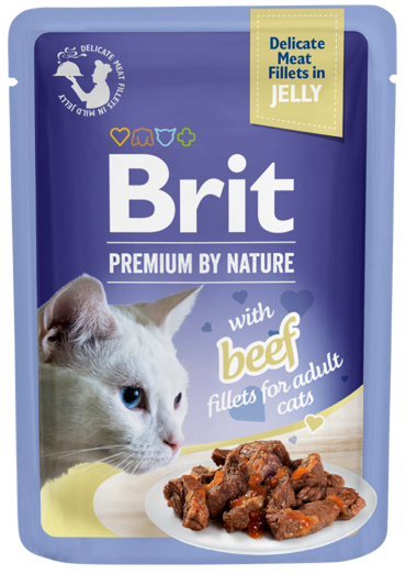 Brit Premium® Cat Jelly Pouches Beef 85gr