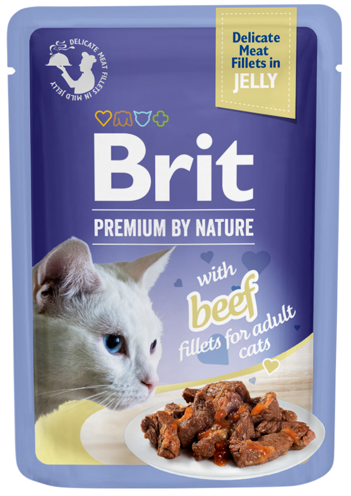 Brit Premium® Cat Jelly Pouches Beef 85gr