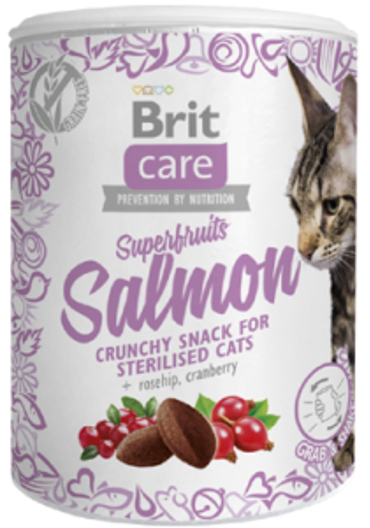 Brit Care® Cat Superfruits Snack Salmon 100gr