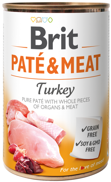 Brit® Dog Cans Pate&Meat Turkey 400gr