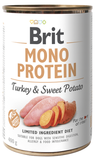 Brit® Dog Cans Monoprotein Turkey & Sweet Potato 400gr
