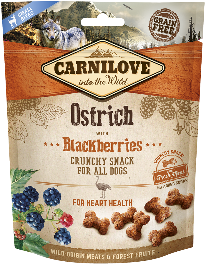 Carnilove® Dog Snack Crunchy Ostrich with Blackberries 200gr