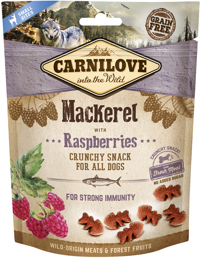 Carnilove® Dog Snack Crunchy Mackerel with Raspberries 200gr