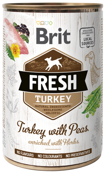 Brit Fresh® Dog Turkey With Peas 400gr