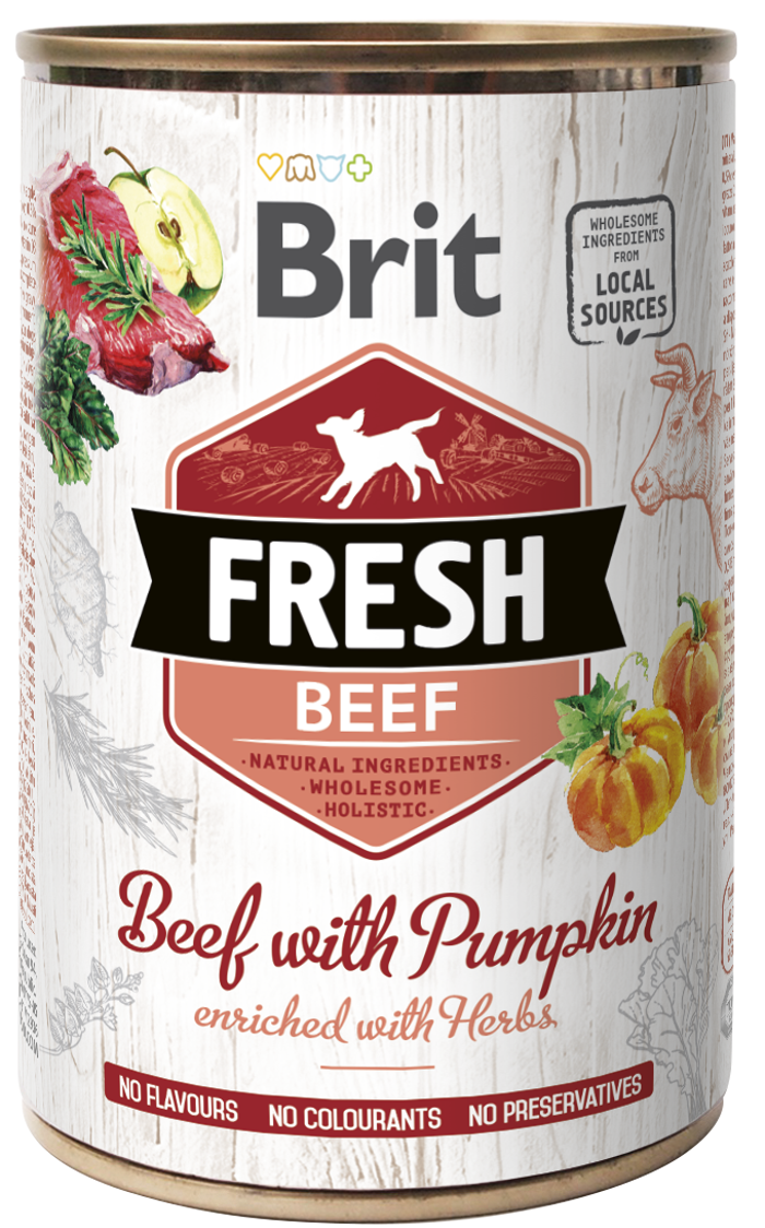 Brit Fresh® Dog Beef With Pumpkin 400gr