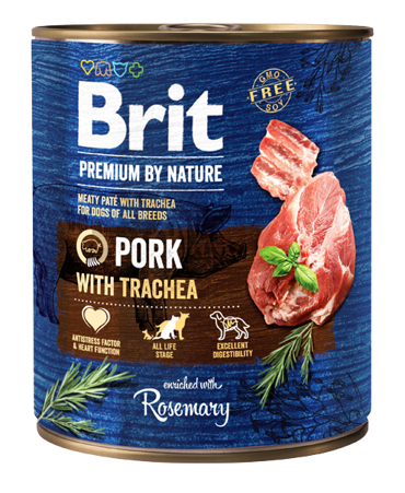 Brit Premium By Nature® Dog Cans Pork with Trachea 800gr