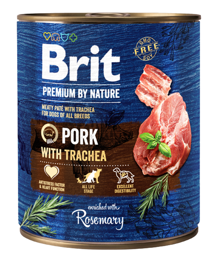 Brit Premium By Nature® Dog Cans Pork with Trachea 800gr