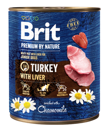 Brit Premium By Nature® Dog Cans Turkey with Liver 800gr