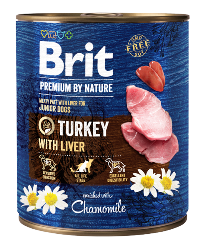 Brit Premium By Nature® Dog Cans Turkey with Liver 800gr