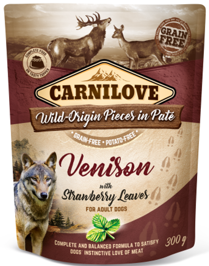 Carnilove® Dog Pouches Venison with Strawberries 300gr
