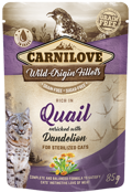 Carnilove® Cat Pouches Quail enriched with Dandelion 85gr