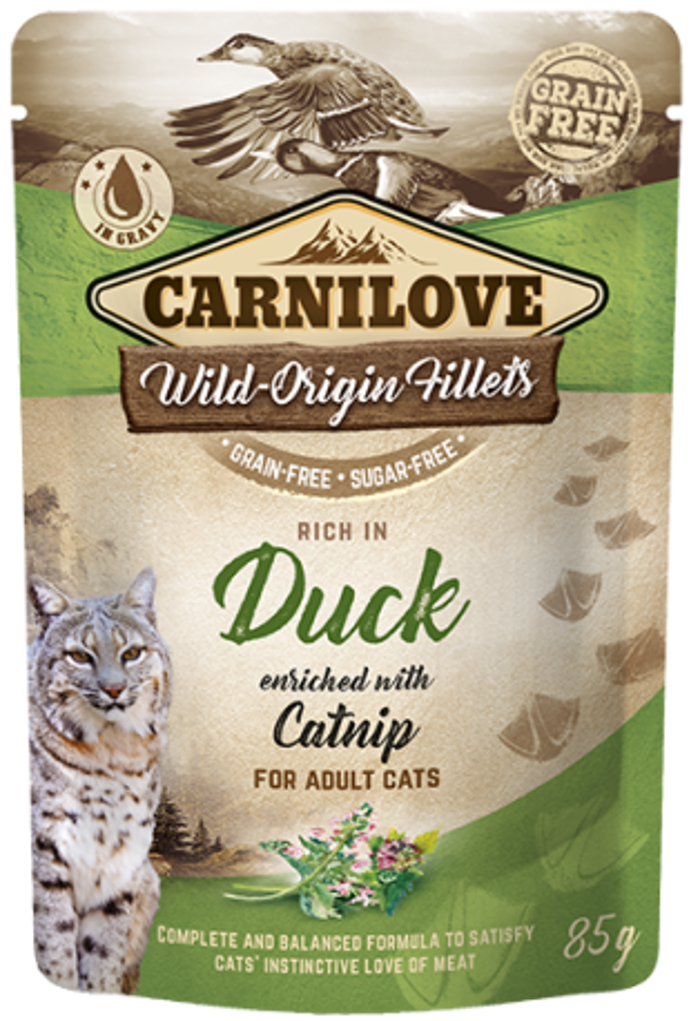 Carnilove® Cat Pouches Duck enriched with Catnip 85gr