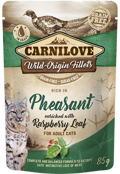 Carnilove® Cat Pouches Pheasant enriched with Raspberry Leaf 85gr
