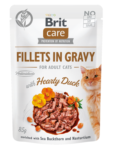 Brit Care® Cat Pouches Fillets In Gravy Duck 85gr