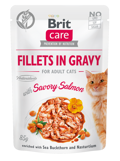 Brit Care® Cat Pouches Fillets In Gravy Salmon 85gr