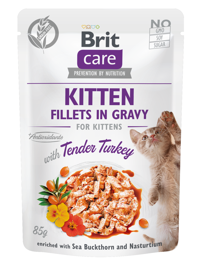 Brit Care® Pouches with Turkey for Kittens 85gr