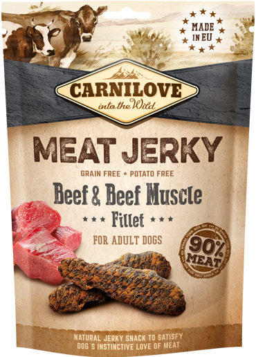 Carnilove® Dog Snack Meat Jerky Beef & Beef Muscle Fillet 100gr