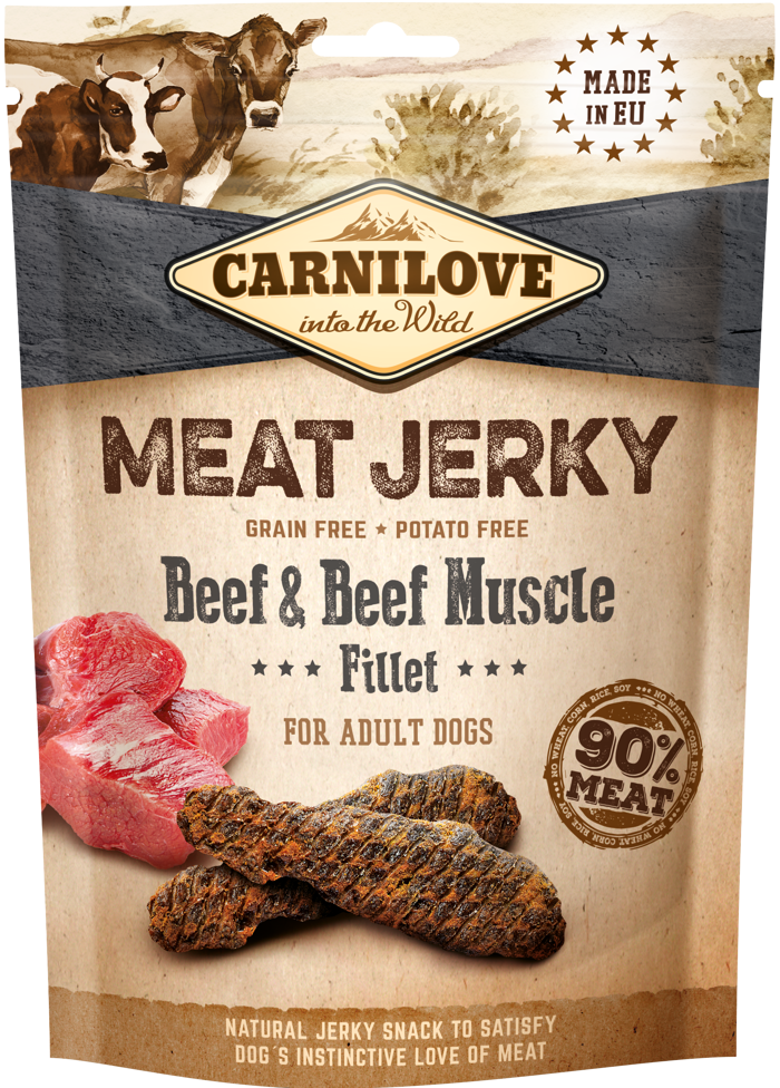 Carnilove® Dog Snack Meat Jerky Beef & Beef Muscle Fillet 100gr