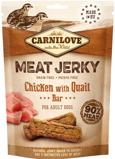 Carnilove® Dog Snack Meat Jerky Chicken with Quail Bar 100gr